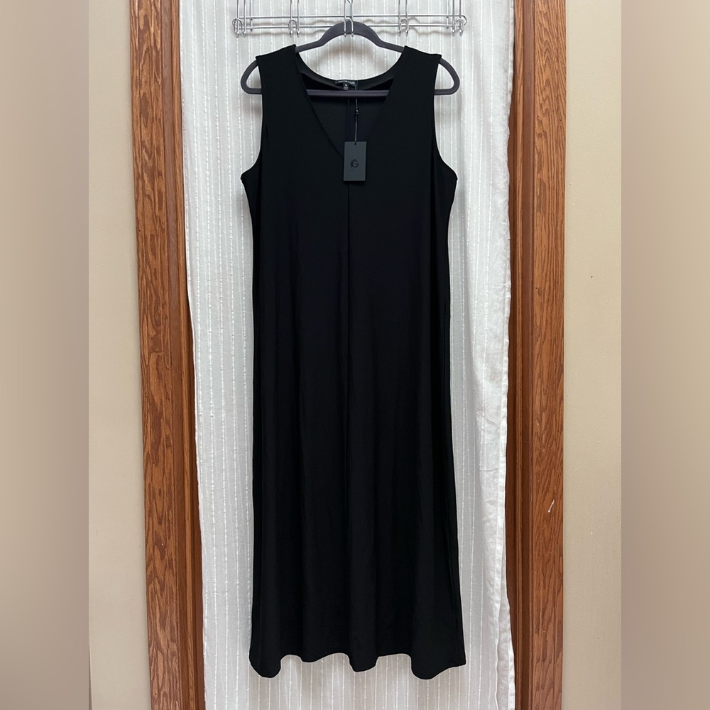 🔆NWT FRANNE GOLDE ESSENTIAL V-NECK DRESS Size XL